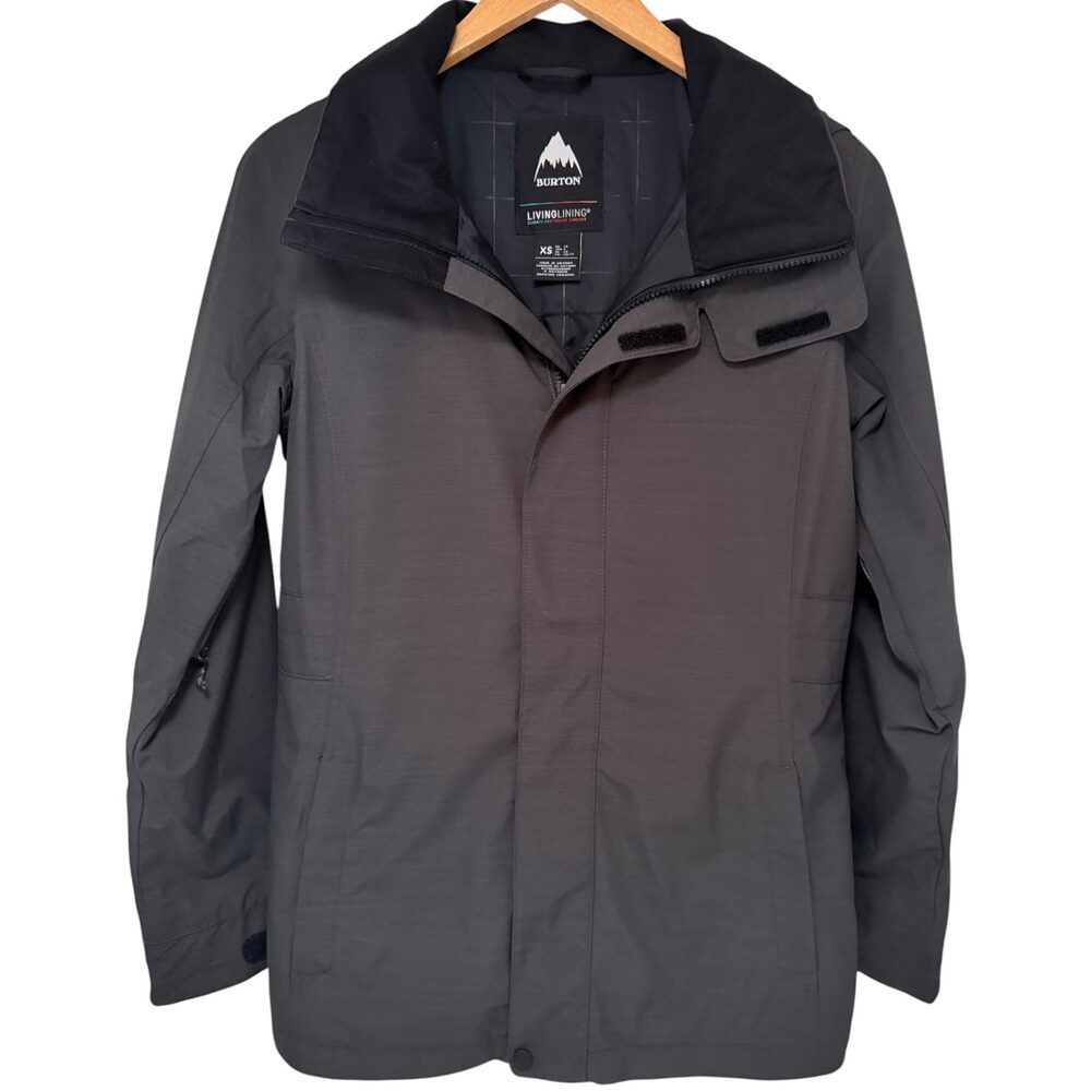 Burton Jacket Women's XS Gray Black Hooded Insulated